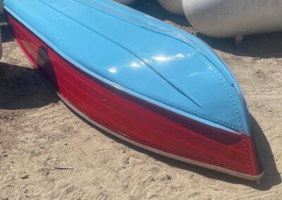 Kavips aluminum fishing boat after painting