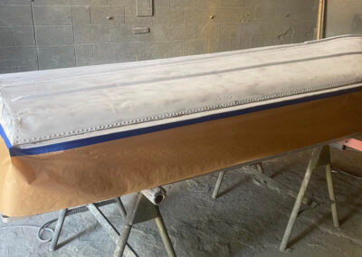 Kavips aluminum fishing boat before painting