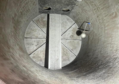 Kavips concrete silo before painting