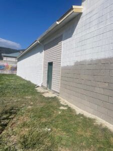 Kavips exterior concrete wall before painting