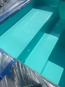 Kavips green steps after painting