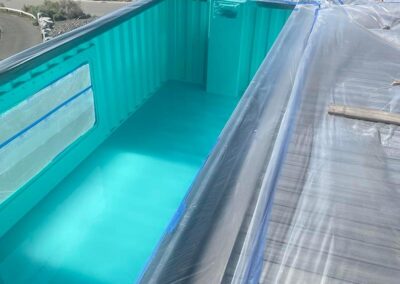 Kavips green storage container after painting