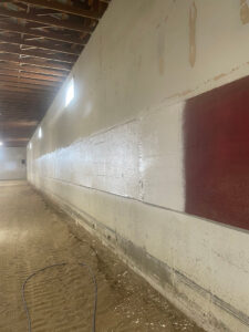 Kavips riding facility walls before painting